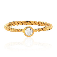 Anillo en plata con Topacio blanco