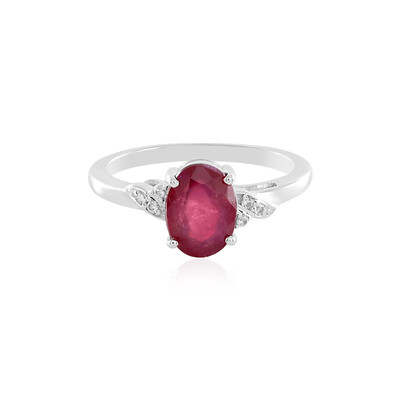 Anillo en plata con Rubí de Madagascar