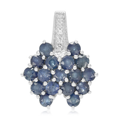 Colgante en plata con Zafiro azul