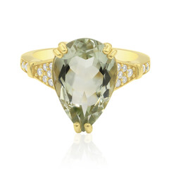 Anillo en plata con Amatista verde