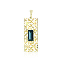Colgante en oro con Topacio azul de Londres (Ornaments by de Melo)