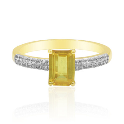 Anillo en oro con Zafiro amarillo de Ban Ka Cha
