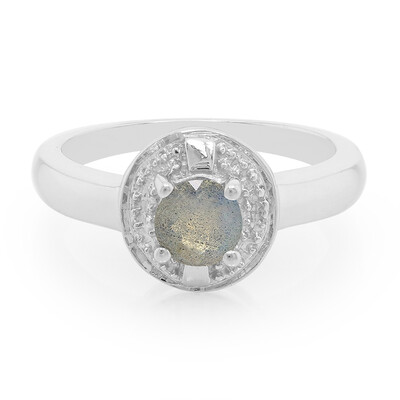 Anillo en plata con Espectrolita