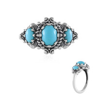 Anillo en plata con Turquesa bella durmiente (Desert Chic)