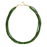 Collar en plata con Diópsido de Rusia