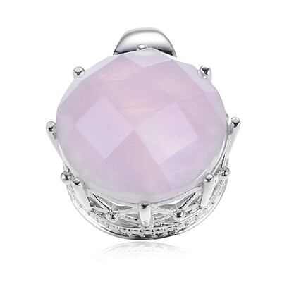 Colgante en plata con Cuarzo rosa