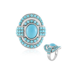 Anillo en plata con Turquesa bella durmiente
