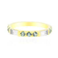 Anillo en oro con Turmalina nigeriana paraiba