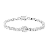 Brazalete en plata con Topacio blanco