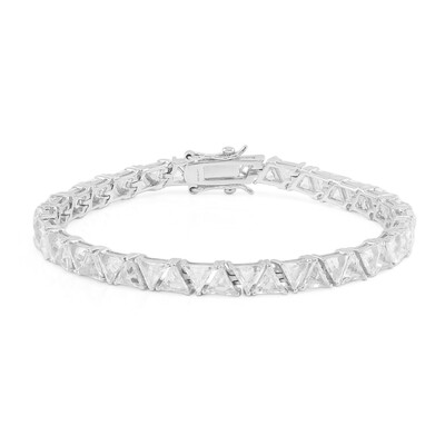 Brazalete en plata con Topacio blanco