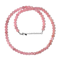 Collar en plata con Cuarzo rosa