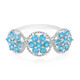Anillo en plata con Apatita azul neón