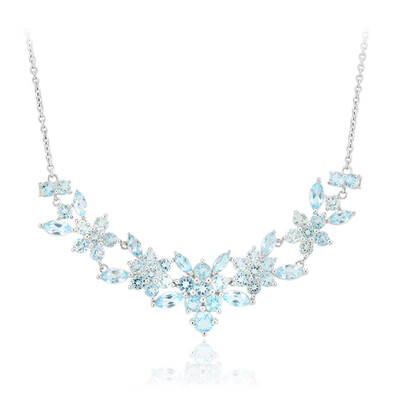Collar en plata con Topacio azul cielo