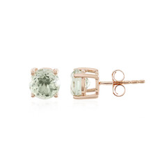 Pendientes en plata con Amatista verde