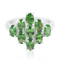 Anillo en plata con Tsavorita