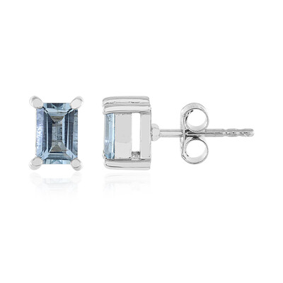 Pendientes en plata con Aguamarina