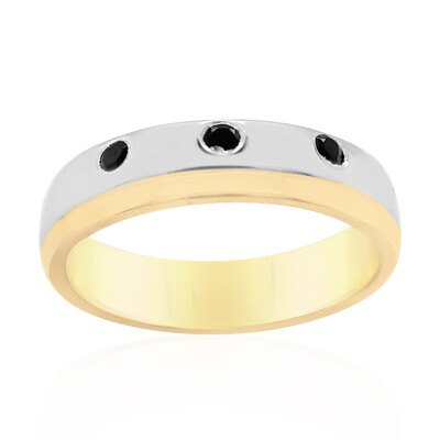Anillo de hombre en plata con Espinela negra