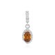 Colgante en plata con Zircón mandarina