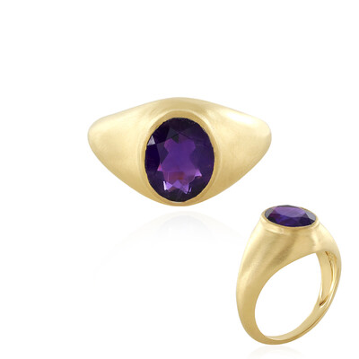 Anillo en plata con Amatista de Zambia
