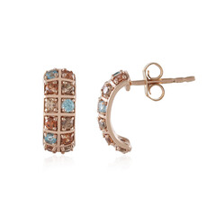 Pendientes en plata con Zircón naranja (KM by Juwelo)