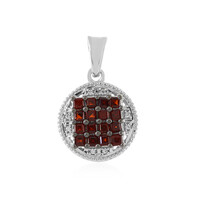 Colgante en plata con Granate rojo