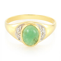 Anillo en plata con Crisoprasa imperial