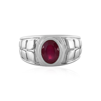 Anillo en plata con Rubí de Madagascar