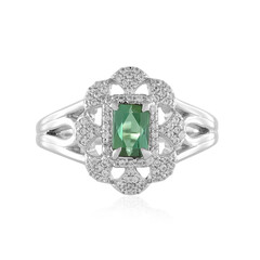 Anillo en plata con Turmalina verde Benedito