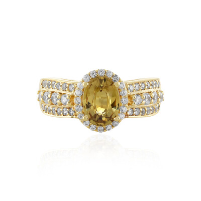 Anillo en plata con Zircón amarillo