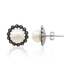 Pendientes en plata con Perla Freshwater