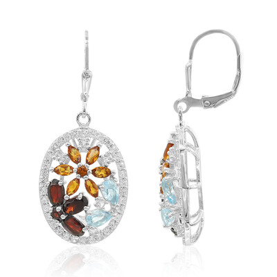 Pendientes en plata con Citrino de Madeira