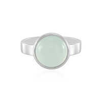 Anillo en plata con Calcedonia agua