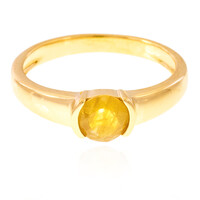 Anillo en plata con Zafiro amarillo de Madagascar