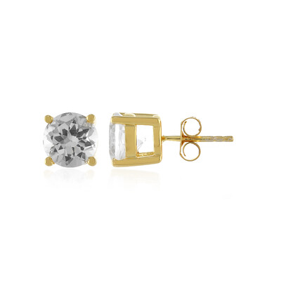Pendientes en plata con Topacio blanco