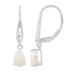 Pendientes en plata con Ópalo blanco