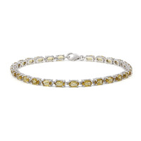 Brazalete en plata con Cuarzo champán