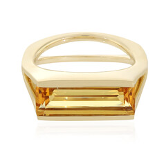 Anillo en oro con Berilo amarillo (de Melo)