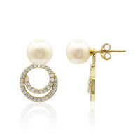 Pendientes en plata con Perla Freshwater
