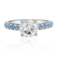 Anillo en plata con Topacio blanco