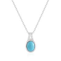 Collar en plata con Turquesa bella durmiente