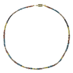 Collar en plata con Diamante fantasía(Adela Silber)