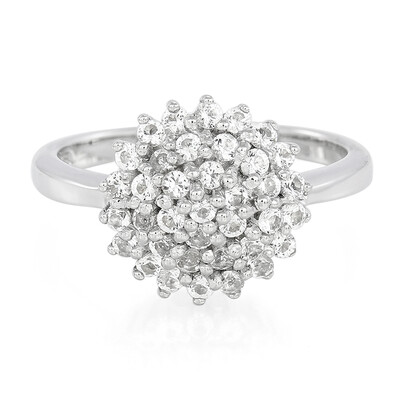 Anillo en plata con Topacio blanco