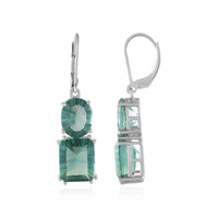 Pendientes en plata con Fluorita verde