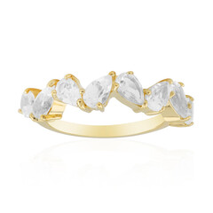 Anillo en plata con Topacio blanco