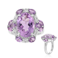 Anillo en plata con Amatista de Bolivia
