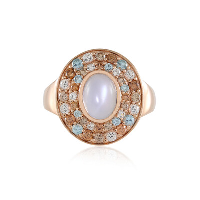 Anillo en plata con Piedra de Luna blanca (KM by Juwelo)