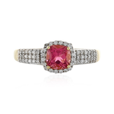 Anillo en oro con Turmalina rosa (Adela Gold)