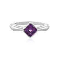 Anillo en plata con Amatista de Zambia