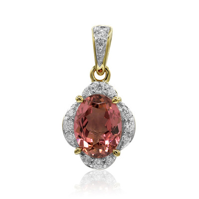 Colgante en oro con Turmalina rosa (Adela Gold)