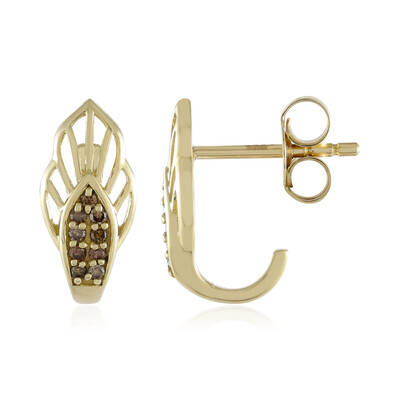 Pendientes en oro con Diamante champán I2 (Ornaments by de Melo)